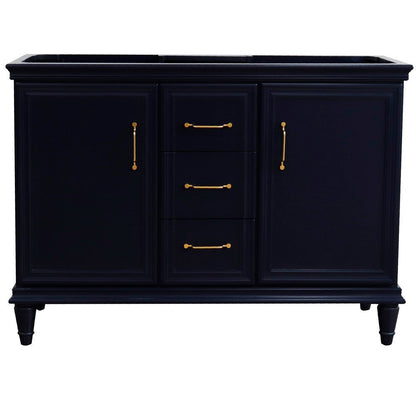 Bellaterra 48" Double Vanity - Cabinet Only 400800-48D-BU-DG-WH, Blue, Front