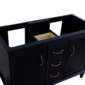 Bellaterra 48" Double Vanity - Cabinet Only 400800-48D-BU-DG-WH, Blue, Top Inside