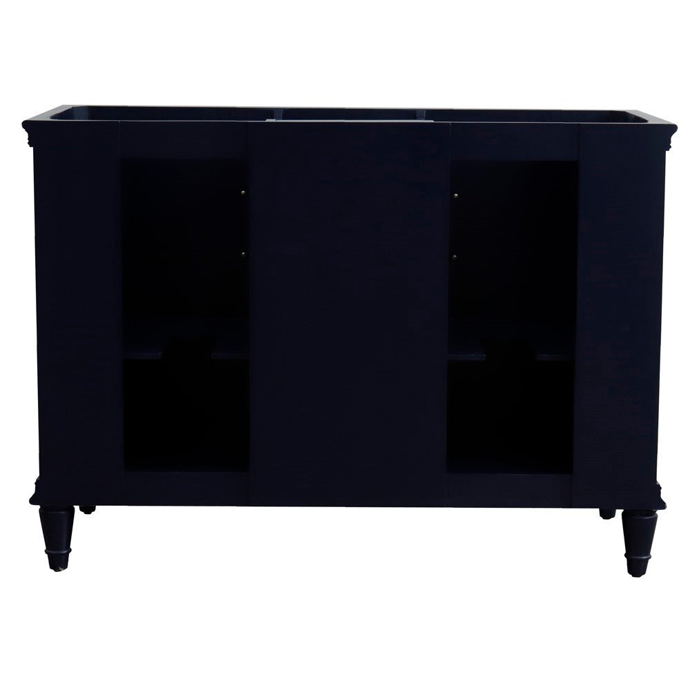 Bellaterra 48" Double Vanity - Cabinet Only 400800-48D-BU-DG-WH, Blue, Backside