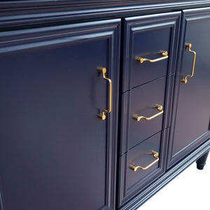 Bellaterra 48" Double Vanity - Cabinet Only 400800-48D-BU-DG-WH, Blue, Handles