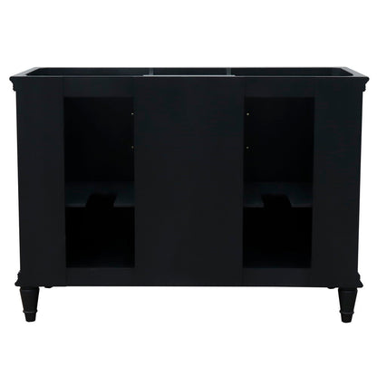 Bellaterra 48" Double Vanity - Cabinet Only 400800-48D-BU-DG-WH, Dark Gray, Backside