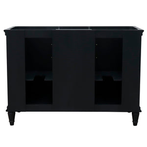 Bellaterra 48" Double Vanity - Cabinet Only 400800-48D-BU-DG-WH, Dark Gray, Backside