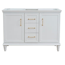 Load image into Gallery viewer, Bellaterra 48&quot; Double Vanity - Cabinet Only 400800-48D-BU-DG-WH, White, Front