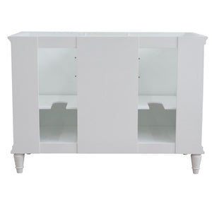 Bellaterra 48" Double Vanity - Cabinet Only 400800-48D-BU-DG-WH, White, Backside