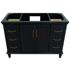 Bellaterra 48" Single Vanity - Cabinet Only 400800-48S, Dark Gray, Front