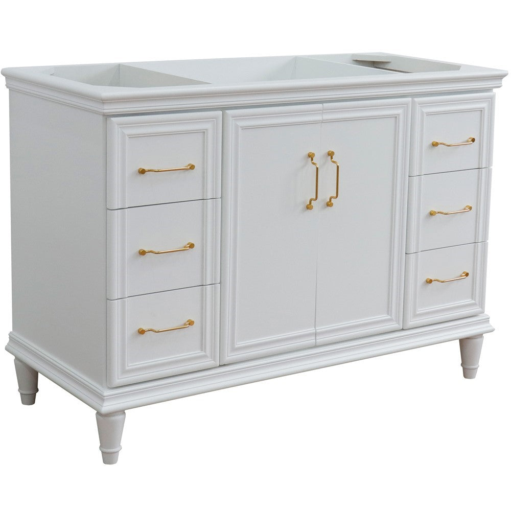 Bellaterra 48" Single Vanity - Cabinet Only 400800-48S, White, Front