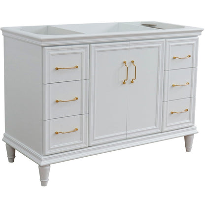 Bellaterra 48" Single Vanity - Cabinet Only 400800-48S, White, Front