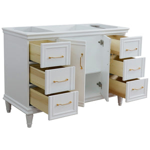 Bellaterra 48" Single Vanity - Cabinet Only 400800-48S, White, Open