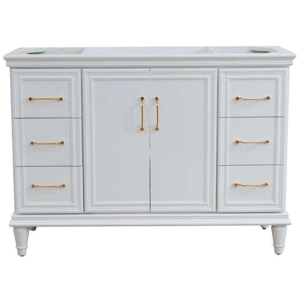 Bellaterra 48" Single Vanity - Cabinet Only 400800-48S, White, Front