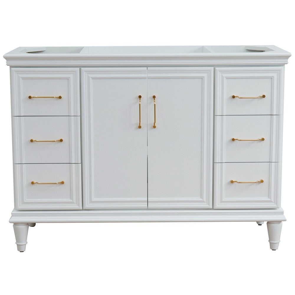 Bellaterra 48" Single Vanity - Cabinet Only 400800-48S, White, Front