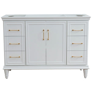 Bellaterra 48" Single Vanity - Cabinet Only 400800-48S, White, Front