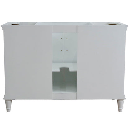 Bellaterra 48" Single Vanity - Cabinet Only 400800-48S, White, Backside