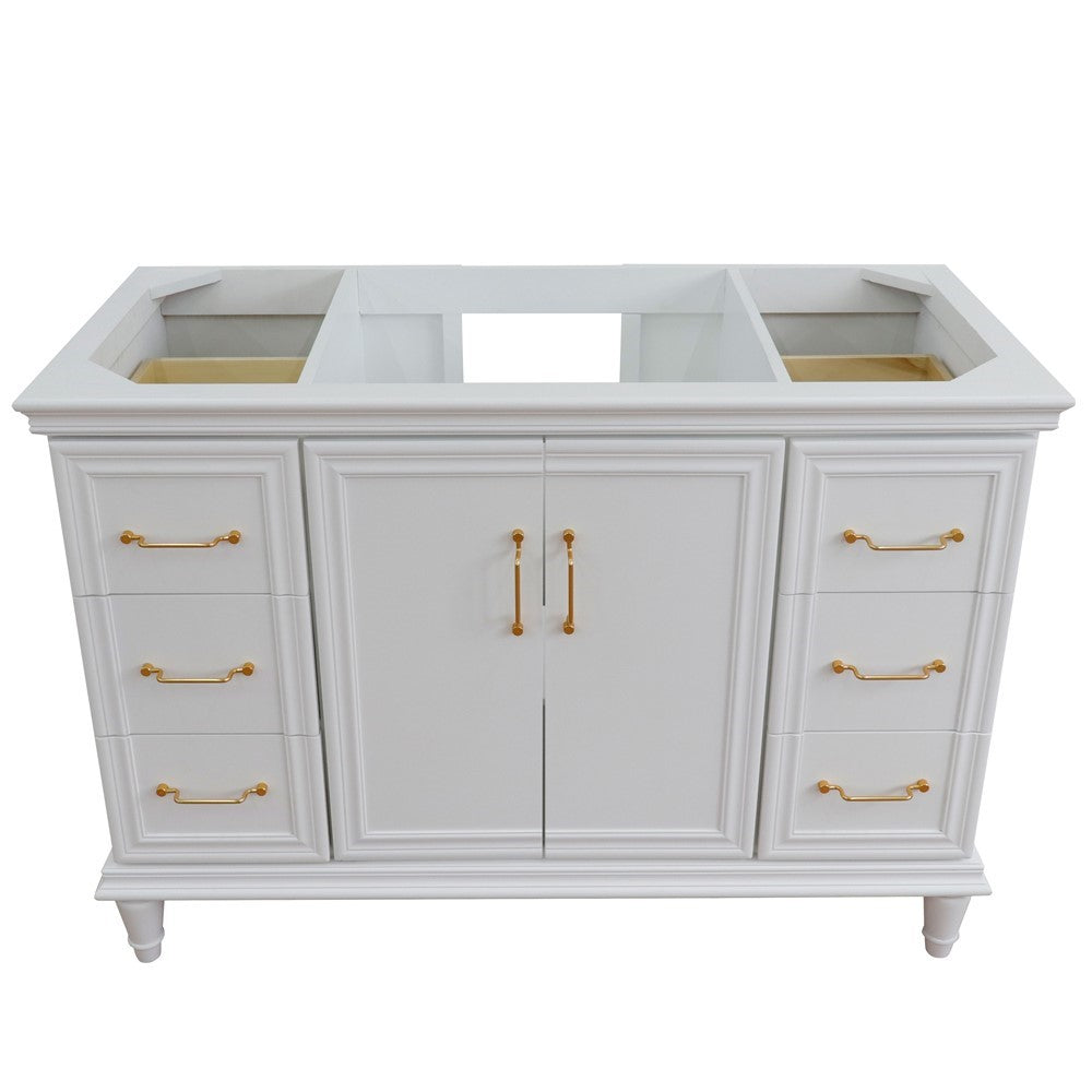 Bellaterra 48" Single Vanity - Cabinet Only 400800-48S, White, Front