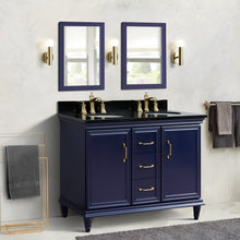Load image into Gallery viewer, Bellaterra Forli 49&quot; Freestanding Double Vanity with Counter Top and Sink Blue Finish 400800-49D-BU