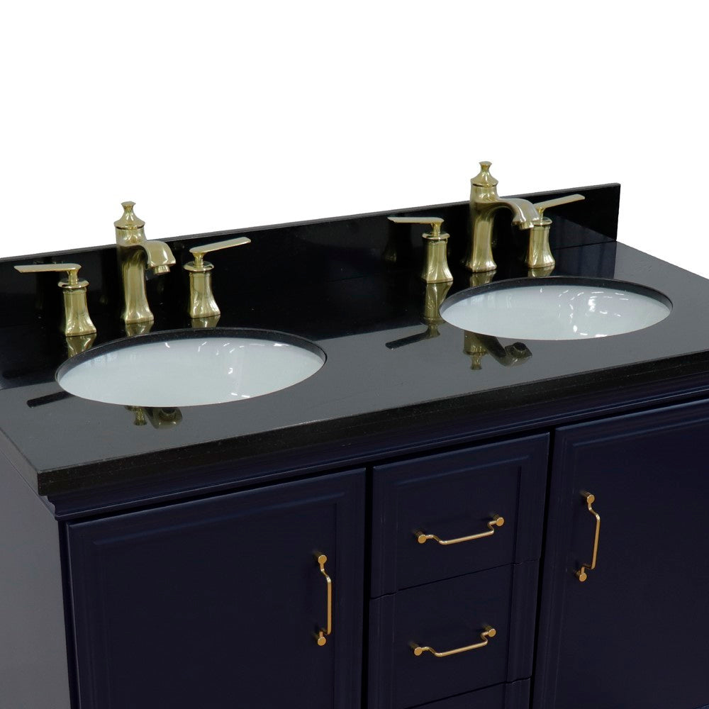 Bellaterra Forli 49" Freestanding Double Vanity with Counter Top and Sink Blue Finish 400800-49D-BU