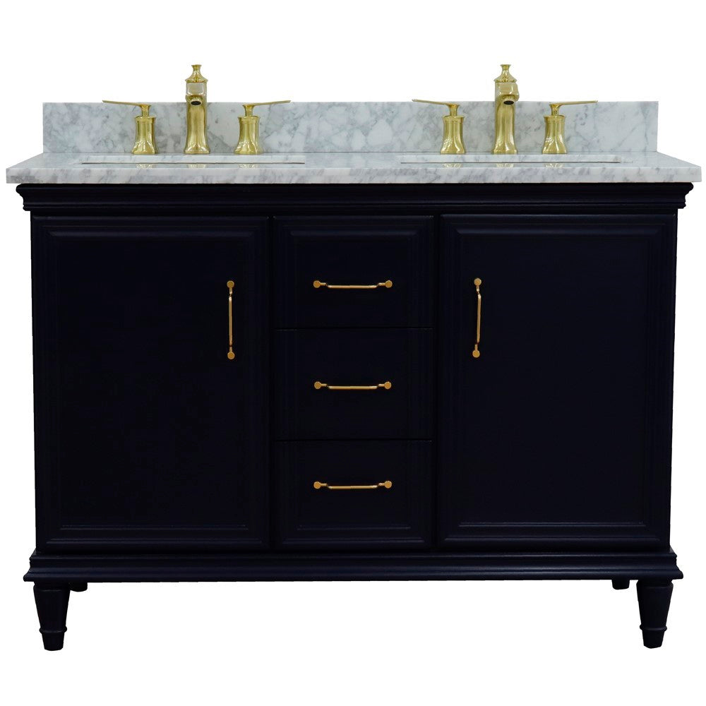 Bellaterra Forli 49" Freestanding Double Vanity with Counter Top and Sink Blue Finish 400800-49D-BU