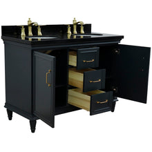 Load image into Gallery viewer, Bellaterra Forli Dark Gray 49&quot; Double Vanity, Black Galaxy Counter Top Oval Sink