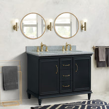 Load image into Gallery viewer, Bellaterra Forli Dark Gray 49&quot; Double Vanity, Gray Counter Top Oval Sink