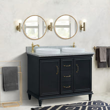 Load image into Gallery viewer, Bellaterra Forli Dark Gray 49&quot; Double Vanity, Gray Counter Top Round Sink