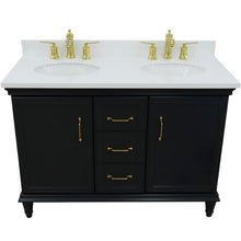 Load image into Gallery viewer, Bellaterra Forli Dark Gray 49&quot; Double Vanity, White Counter Top Oval Sink