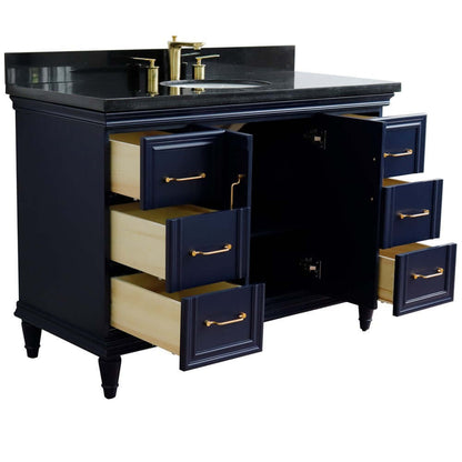 Bellaterra Shlomo - to Split 49" Single Vanity w/ Counter Top and Sink Blue Finish 400800-49S-BU-BGO