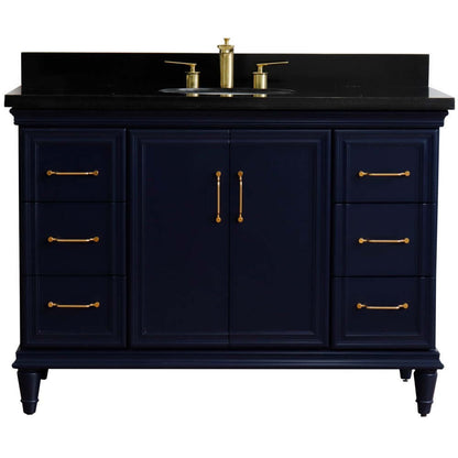 Bellaterra Shlomo - to Split 49" Single Vanity w/ Counter Top and Sink Blue Finish 400800-49S-BU-BGO