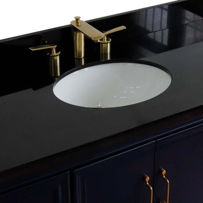 Bellaterra Shlomo - to Split 49" Single Vanity w/ Counter Top and Sink Blue Finish 400800-49S-BU-BGO