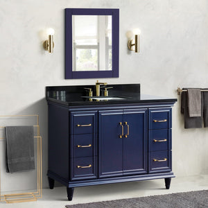 Bellaterra 49" Single Vanity w/ Counter Top and Sink Blue Finish 400800-49S-BU