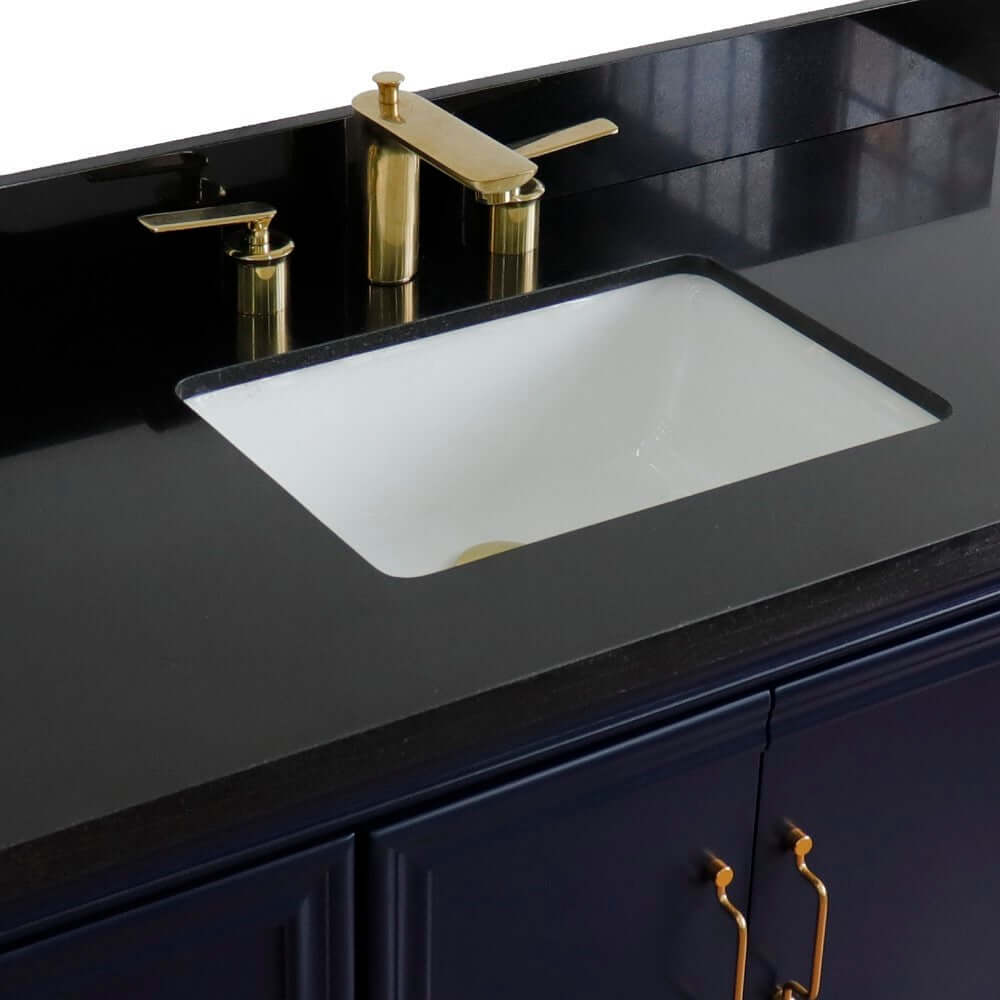 Bellaterra Shlomo - to Split 49" Single Vanity w/ Counter Top and Sink Blue Finish 400800-49S-BU-BGR