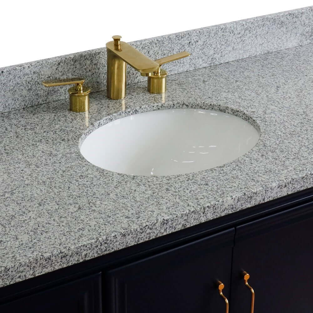 Bellaterra Shlomo - to Split 49" Single Vanity w/ Counter Top and Sink Blue Finish 400800-49S-BU-GYO