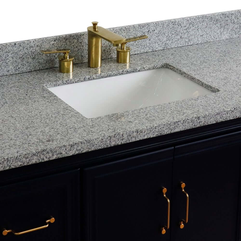 Bellaterra Shlomo - to Split 49" Single Vanity w/ Counter Top and Sink Blue Finish 400800-49S-BU-GYR