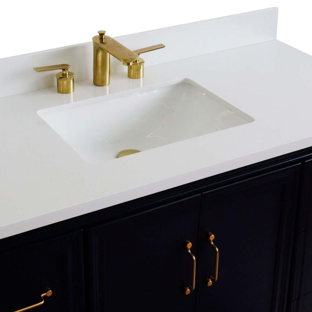 Bellaterra Shlomo - to Split 49" Single Vanity w/ Counter Top and Sink Blue Finish 400800-49S-BU-WER