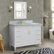 Load image into Gallery viewer, Bellaterra White 49&quot; Single Vanity Gray Granite Oval Sink 400700-49S-WH