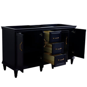 Bellaterra 60" Double Vanity - Cabinet Only 400800-60D, Blue, Open