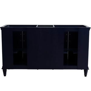 Bellaterra 60" Double Vanity - Cabinet Only 400800-60D, Blue, backside