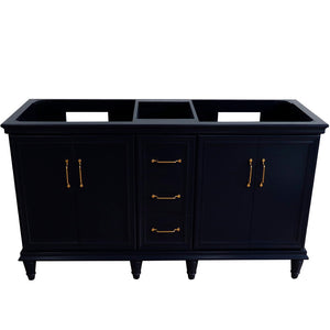 Bellaterra 60" Double Vanity - Cabinet Only 400800-60D, Blue, Front