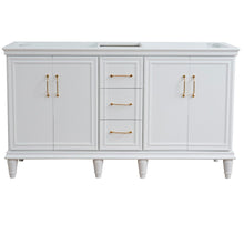 Load image into Gallery viewer, Bellaterra 60&quot; Double Vanity - Cabinet Only 400800-60D, White, Front