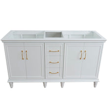 Load image into Gallery viewer, Bellaterra 60&quot; Double Vanity - Cabinet Only 400800-60D, White, Front