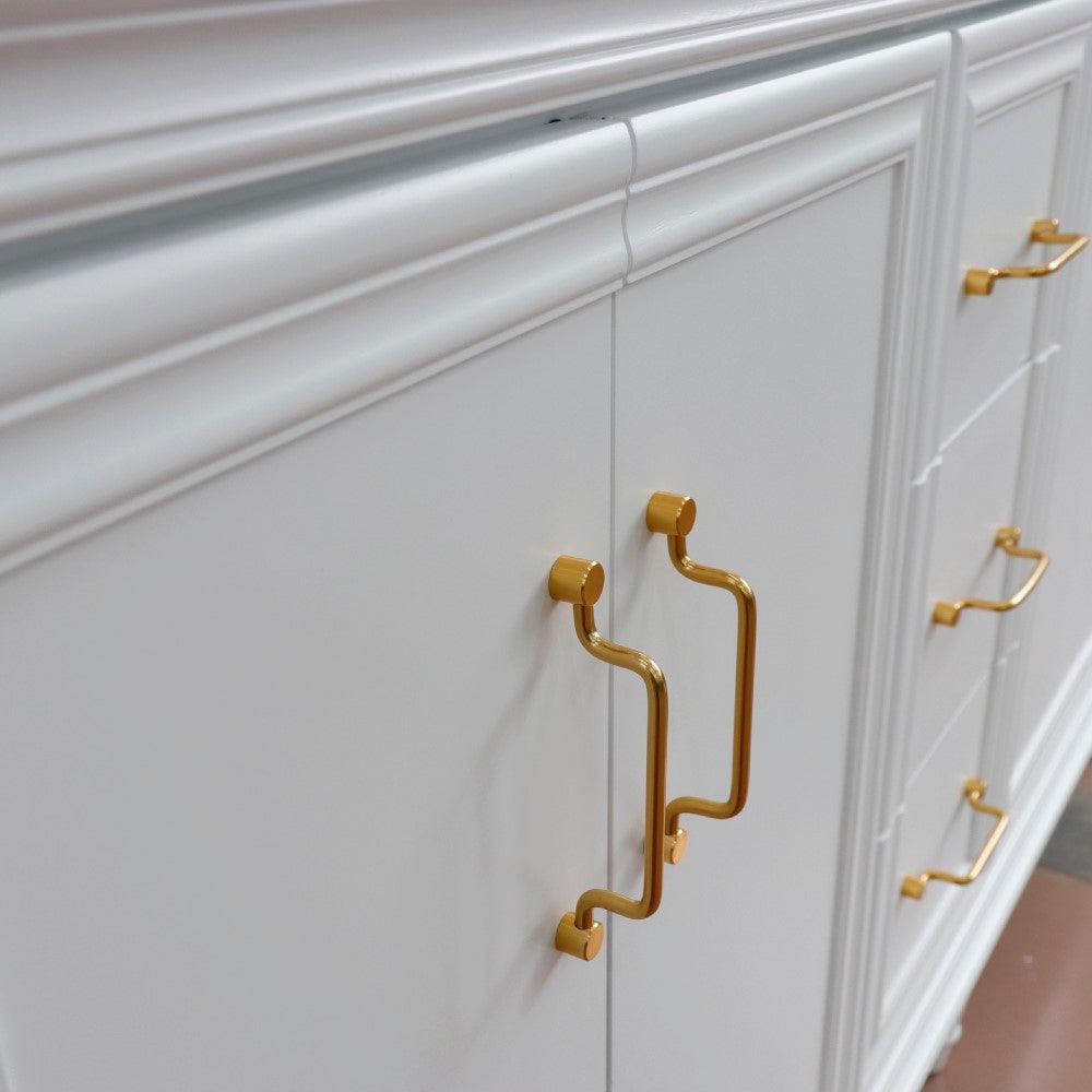 Bellaterra 60" Double Vanity - Cabinet Only 400800-60D, White, Handles