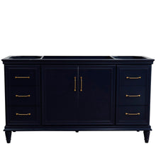 Load image into Gallery viewer, Bellaterra 60&quot; Single Vanity - Cabinet Only 400800-60S-BU-DG-WH, Blue, Front