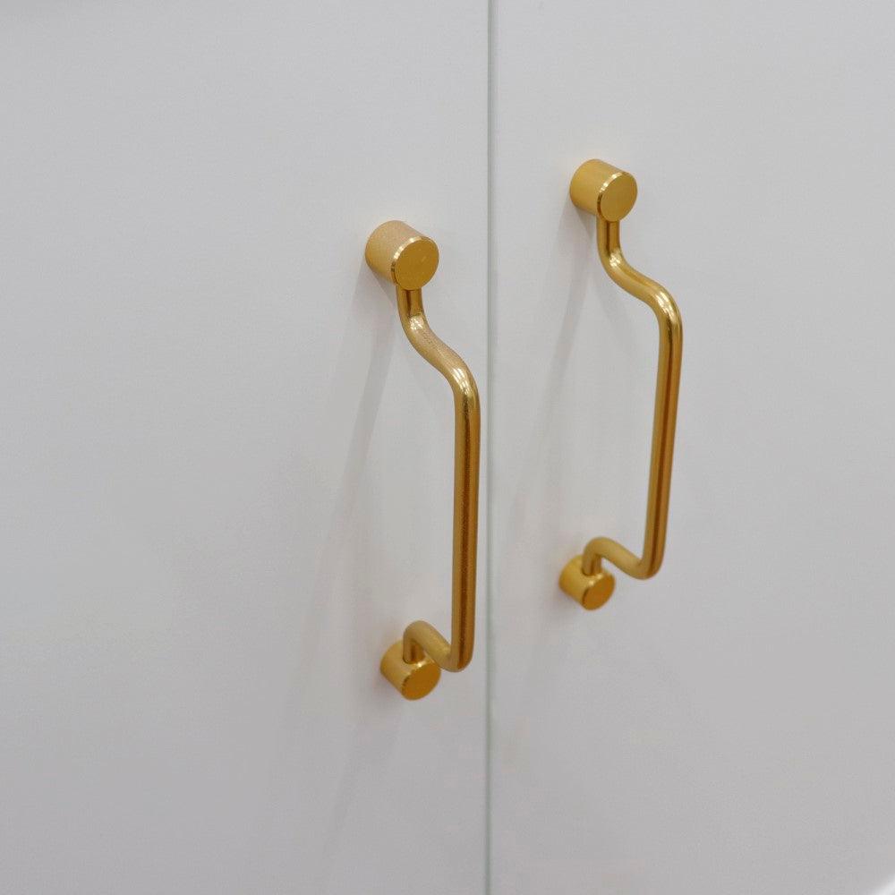 Bellaterra 60" Single Vanity - Cabinet Only 400800-60S-BU-DG-WH, White, Handles