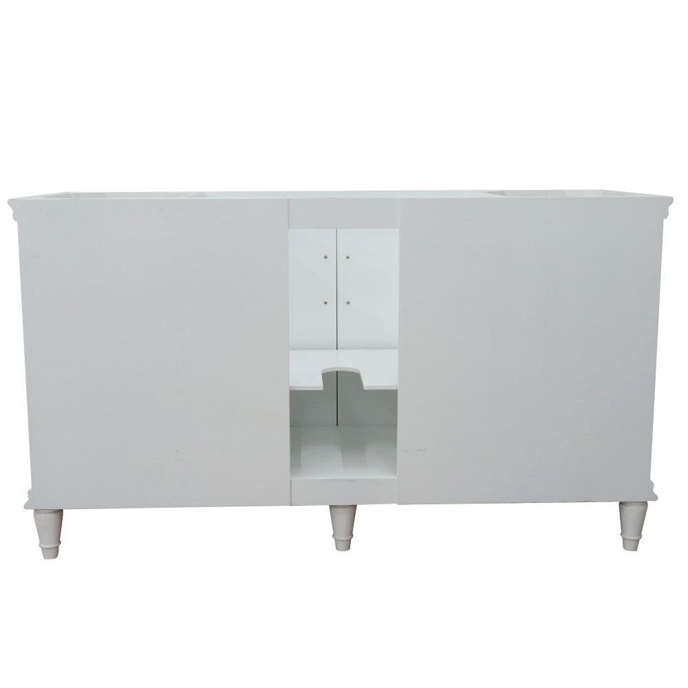 Bellaterra 60" Single Vanity - Cabinet Only 400800-60S-BU-DG-WH, White, Backside