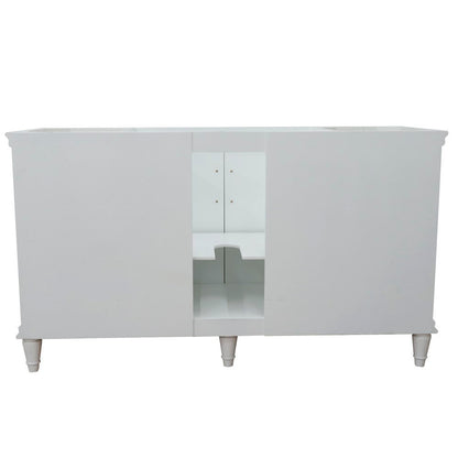 Bellaterra 60" Single Vanity - Cabinet Only 400800-60S-BU-DG-WH, White, Backside