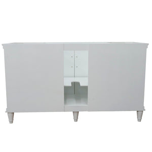 Bellaterra 60" Single Vanity - Cabinet Only 400800-60S-BU-DG-WH, White, Backside