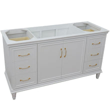 Load image into Gallery viewer, Bellaterra 60&quot; Single Vanity - Cabinet Only 400800-60S-BU-DG-WH, White, Front Top