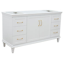 Load image into Gallery viewer, Bellaterra 60&quot; Single Vanity - Cabinet Only 400800-60S-BU-DG-WH, White, Front