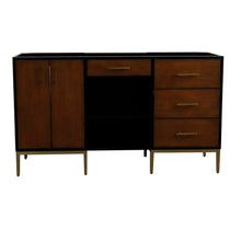 Load image into Gallery viewer, Bellaterra 60&quot; Double Vanity - Cabinet Only 400800-60D, Walnut and Black, Front