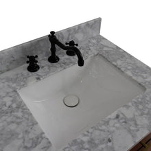 Load image into Gallery viewer, Bellaterra 61&quot; Double Sink Vanity in Walnut/Black Finish with Counter Top and Sink 400900-61D-WB, White Carrara Marble / Rectangle, Sink 2