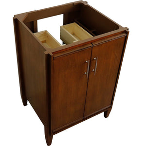 Bellaterra 400901-24-WA 24" Single Sink Vanity in Walnut Finish - Cabinet Only
