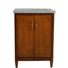 Load image into Gallery viewer, Bellaterra 25&quot; Walnut Wood Single Vanity w/ Counter Top and Sink 400901-25-WA-GYR (Gray Granite)